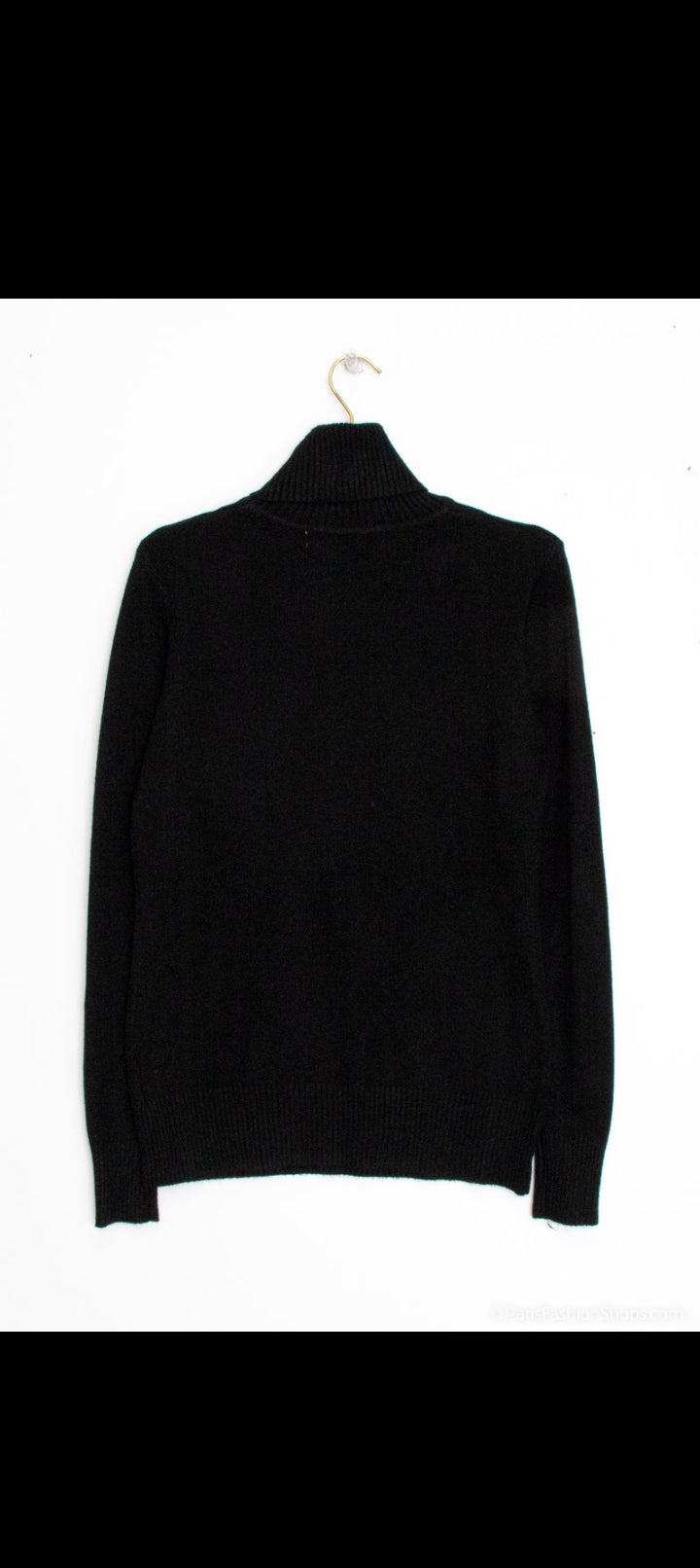 Pull col roulé basique épais noir